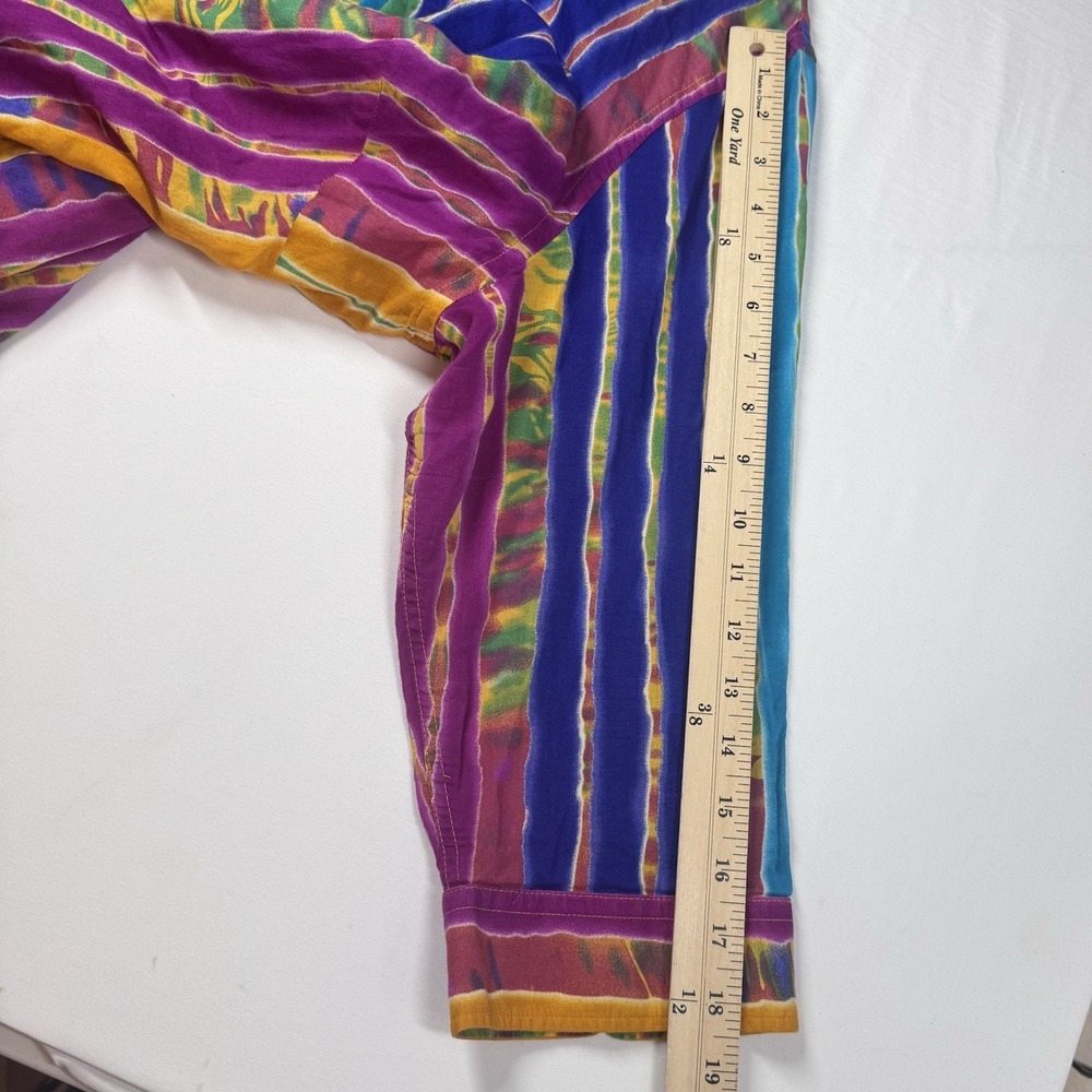 Lauren Ralph Lauren Tunic Top 3X Button Lightweight Gauze 100% Cotton Print 3XL - Picture 6 of 9